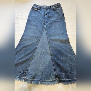 Zara Denim Flare Wide Leg Jeans